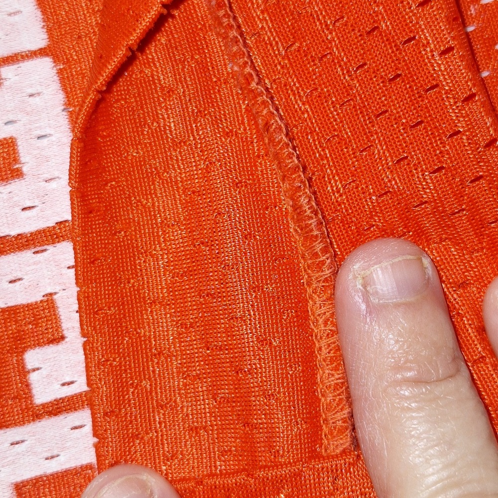 Vintage Y2K Retro Tennessee Football 15 Jersey Orange Mens L Artex 80s Mesh L - Picture 15 of 15